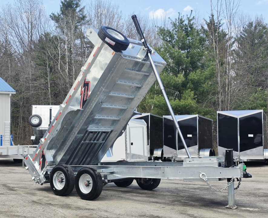 New 82" X 14' GALVANIZED DUMP 10 K AXLES SPARE TIRE INCLUDED 2026 TRIUMPH