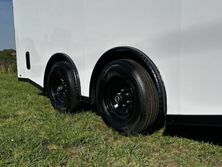 New 2026 Luxe 8.5x20 Car Hauler 5200 lb torsions White poly-Blackout- Enclosed Car Hauler