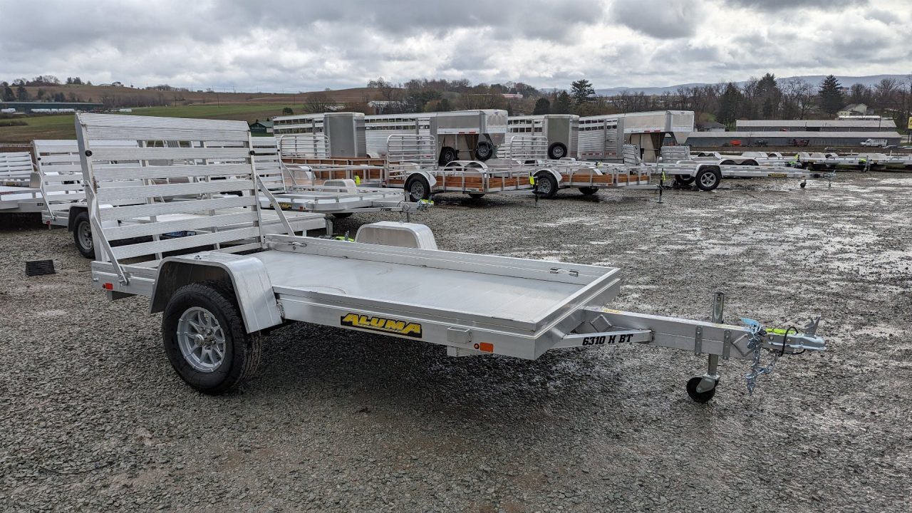 New 2027 Aluma 5'3" x 10 HD Utility Trailer w/ 4' Gate