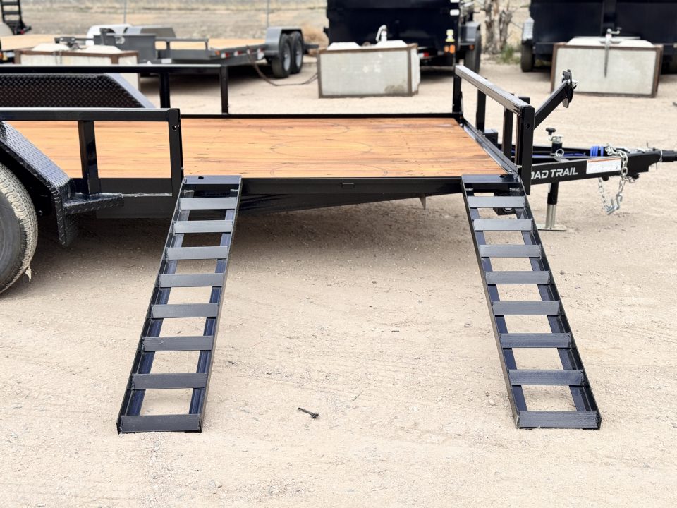 New 2026 Load Trail 7-16 Tandem Axle Ramp Gate Utility W/ ATV Ramps 7K GVWR