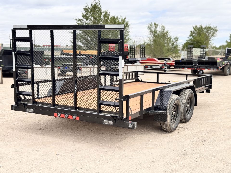 New 2026 Load Trail 7-16 Tandem Axle Ramp Gate Utility W/ ATV Ramps 7K GVWR