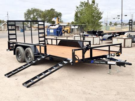 New 2026 Load Trail 7-16 Tandem Axle Ramp Gate Utility W/ ATV Ramps 7K GVWR