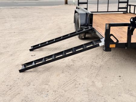 New 2026 Load Trail 7-16 Tandem Axle Ramp Gate Utility W/ ATV Ramps 7K GVWR