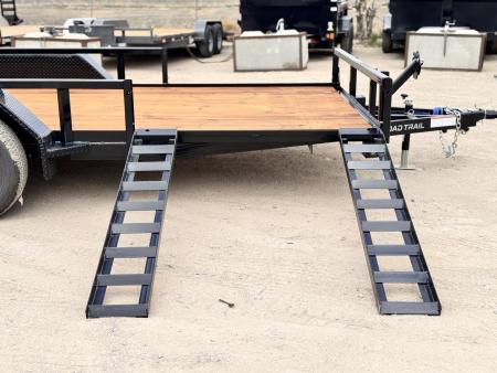 New 2026 Load Trail 7-16 Tandem Axle Ramp Gate Utility W/ ATV Ramps 7K GVWR