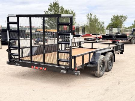 New 2026 Load Trail 7-16 Tandem Axle Ramp Gate Utility W/ ATV Ramps 7K GVWR
