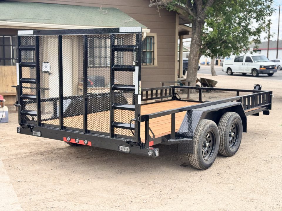 New 2026 Load Trail 7-14 Tandem Axle Ramp Gate Utility W/ ATV Ramps 7K GVWR