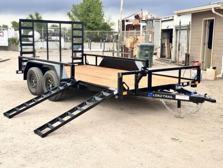 New 2026 Load Trail 7-14 Tandem Axle Ramp Gate Utility W/ ATV Ramps 7K GVWR