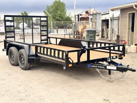 New 2026 Load Trail 7-14 Tandem Axle Ramp Gate Utility W/ ATV Ramps 7K GVWR