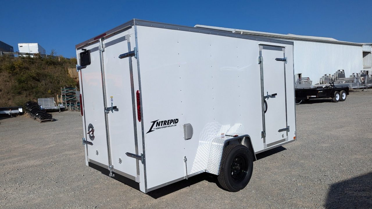 New 2026 Homesteader 6x10 Intrepid V-Nose Cargo Trailer w/ Barn Doors