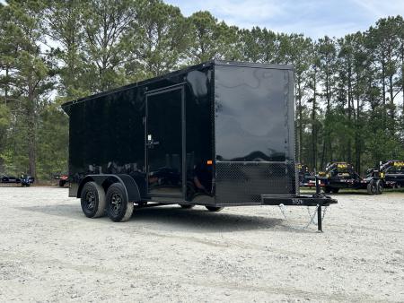 New 2026 Rock Solid Cargo 7X14 Cargo / Enclosed Trailer, w/.080 Skin & Rear Spoiler