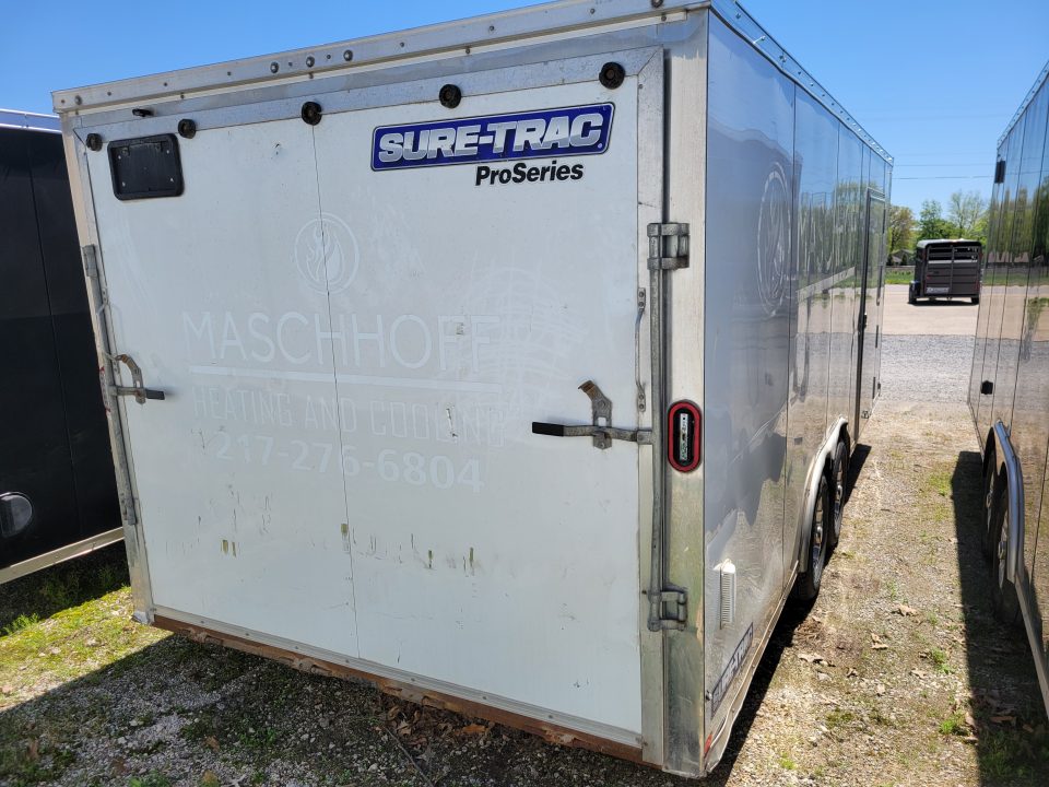 Used 2020 Sure-Trac 8.5x20 Pro Series Wedge Car Hauler Cargo/Enclosed Trailer