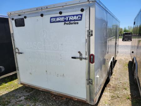 Used 2020 Sure-Trac 8.5x20 Pro Series Wedge Car Hauler Cargo/Enclosed Trailer