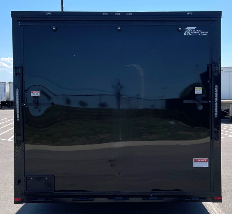 New 8.5' x 16' Blackout Enclosed Tandem Axle Cargo Trailer: 7,000 GVWR, .080 Polycore