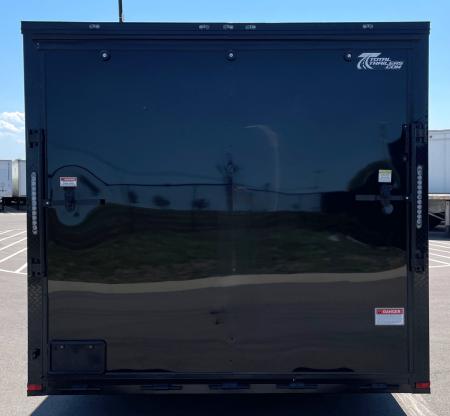 New 8.5' x 16' Blackout Enclosed Tandem Axle Cargo Trailer: 7,000 GVWR, .080 Polycore