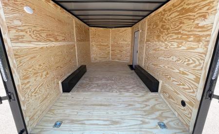 New 8.5' x 16' Blackout Enclosed Tandem Axle Cargo Trailer: 7,000 GVWR, .080 Polycore