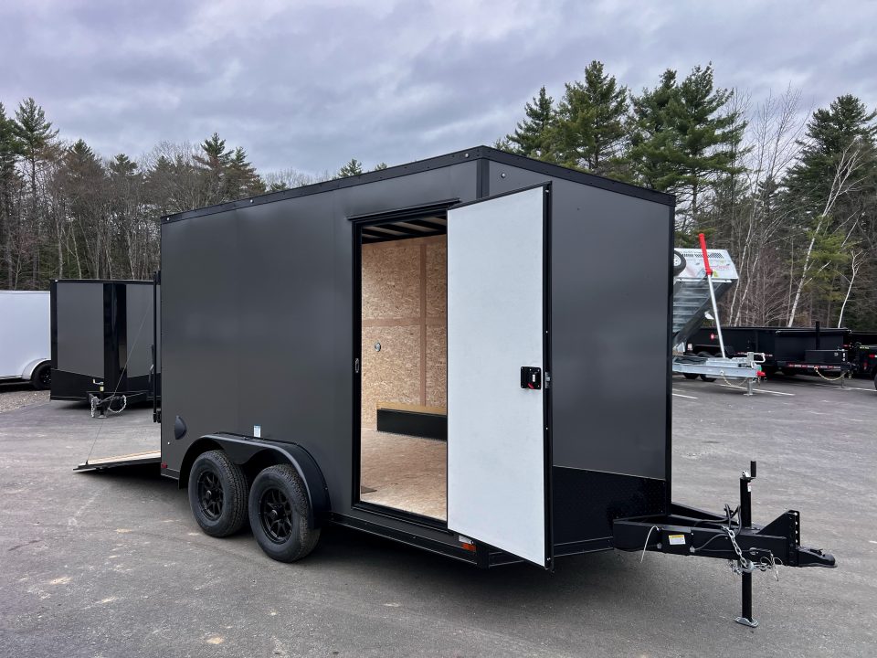 New 2026 US Cargo 7.5X12+ 2ft V-Nose /Polycore/ I-Beam Frame / 7' interior / Blackout - 7000GVW