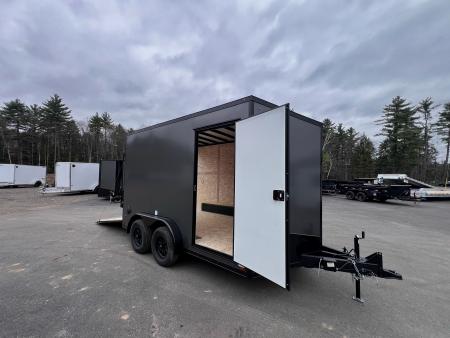 New 2026 US Cargo 7.5X12+ 2ft V-Nose /Polycore/ I-Beam Frame / 7' interior / Blackout - 7000GVW