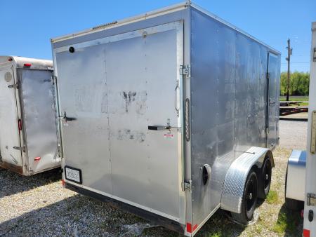 Used 2021 Formula Trailers 7x14 V-Nose Cargo / Enclosed Trailer