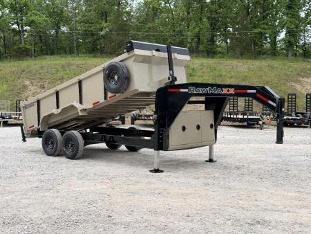 New 2026 RawMaxx LPX 83X16 36  SIDES 16K GVWR 14 PLY TIRES HYDRUALIC JACKS 8 GAUGE FLOOR Dump Trailer