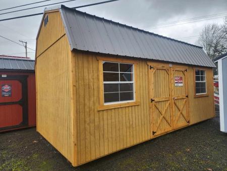 New SHED 2026 OLD HICKORY LOFTED BARN SHED STAINED NATURAL PORTABLE STORAGE
