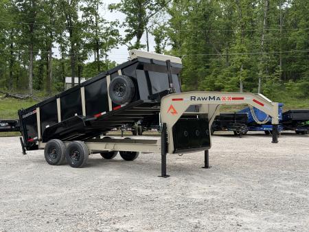 New 2026 RawMaxx LPX 83X16 44  SIDES 16K GVWR 14 PLY TIRES HYDRUALIC JACKS 8 GAUGE FLOOR Dump Trailer