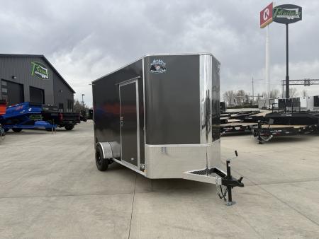 New 2027 Bighorn R&M 6x12 + 2V 6 inches Taller 84” Enclosed Rear Ramp Cargo Trailer