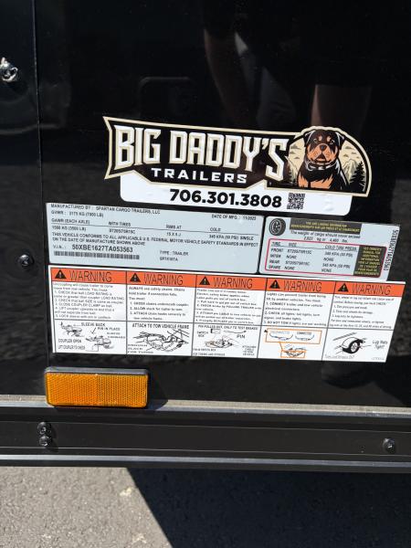 New 2026 Spartan 7X16 Enclosed Trailer, 7K GVWR, Pro Series, PolyCor, StableDeck, 7' Interior