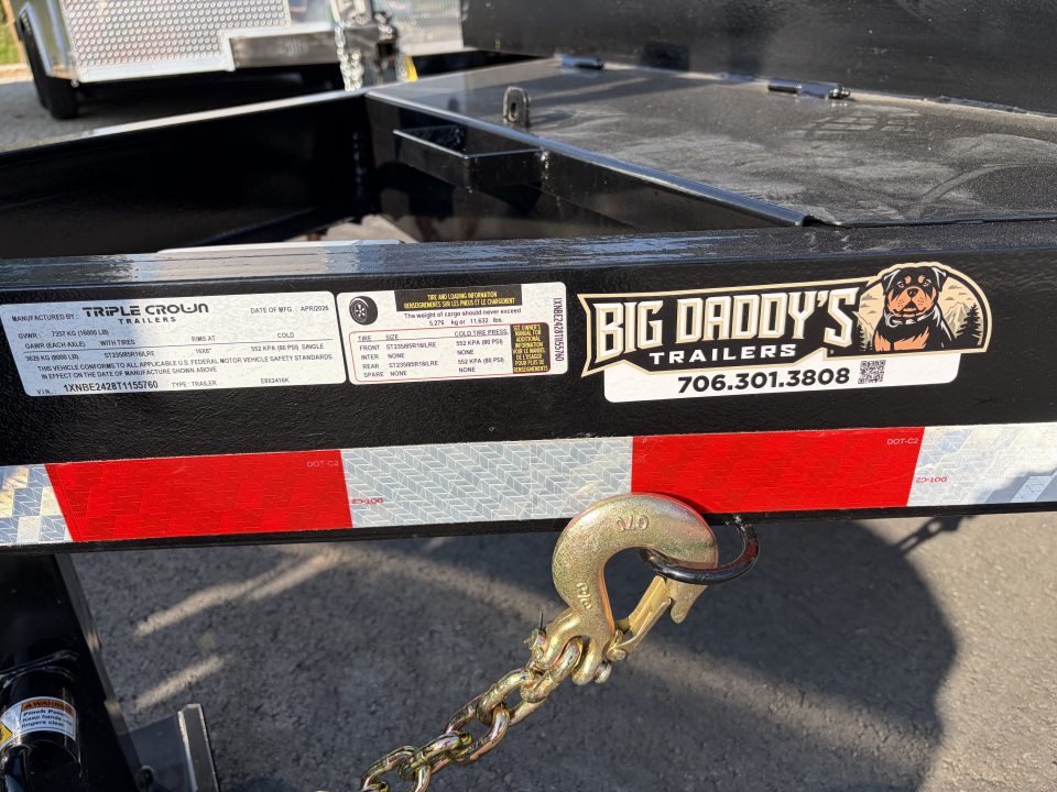 New 2026 Triple Crown Trailers 8.5x24 Heavy Duty Deckover Equipment Trailer, 16K GVWR