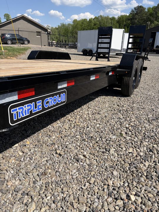 New 2026 Triple Crown 7x24 Heavy Duty Equipment Trailer, 5' Ramps, 16K GVWR