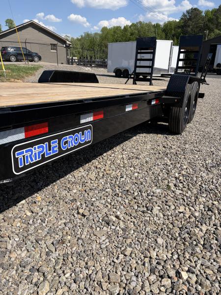 New 2026 Triple Crown 7x24 Heavy Duty Equipment Trailer, 5' Ramps, 16K GVWR