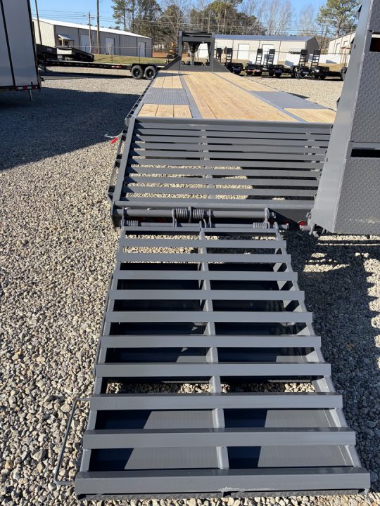 New 2026 Triple Crown Heavy Duty 30' Gooseneck Equipment Trailer, 25K GVWR, Mega Ramps, Spare