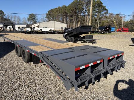 New 2026 Triple Crown Heavy Duty 30' Gooseneck Equipment Trailer, 25K GVWR, Mega Ramps, Spare