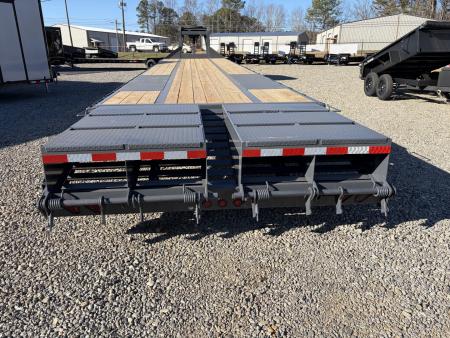 New 2026 Triple Crown Heavy Duty 30' Gooseneck Equipment Trailer, 25K GVWR, Mega Ramps, Spare
