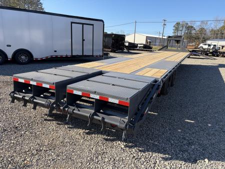 New 2026 Triple Crown Heavy Duty 30' Gooseneck Equipment Trailer, 25K GVWR, Mega Ramps, Spare