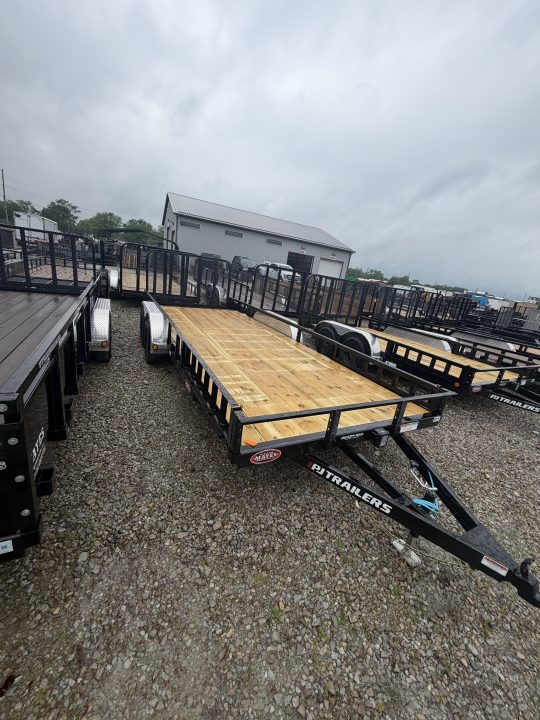 New 2026 PJ Trailers UL202 Utility Trailer 83X20 TA DOVETAIL W/ ATV RAMPS (GVW:7000) BLACK