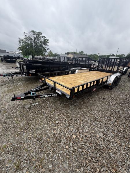 New 2026 PJ Trailers UL202 Utility Trailer 83X20 TA DOVETAIL W/ ATV RAMPS (GVW:7000) BLACK