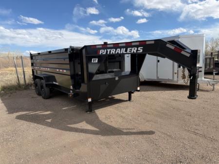 New 2026 PJ Trailers DT Telescopic Dump Trailer 16' 4 ft sides- 17K