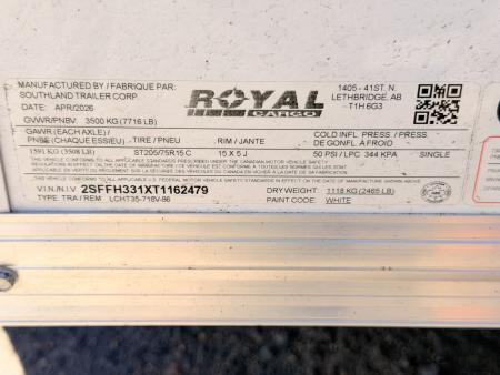 New 2026 Royal Cargo Trailers 7-16-1.5V Enclosed 7K GVWR