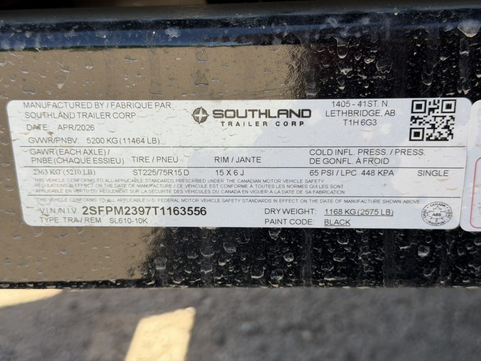 New 2026 Southland Trailers 6-10 Dump 5.2K Axles