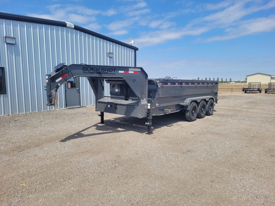 New 2026 Buckshot 83"x18' Triple Axle Telescopic Gooseneck Dump Trailer