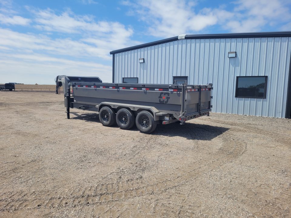 New 2026 Buckshot 83"x18' Triple Axle Telescopic Gooseneck Dump Trailer