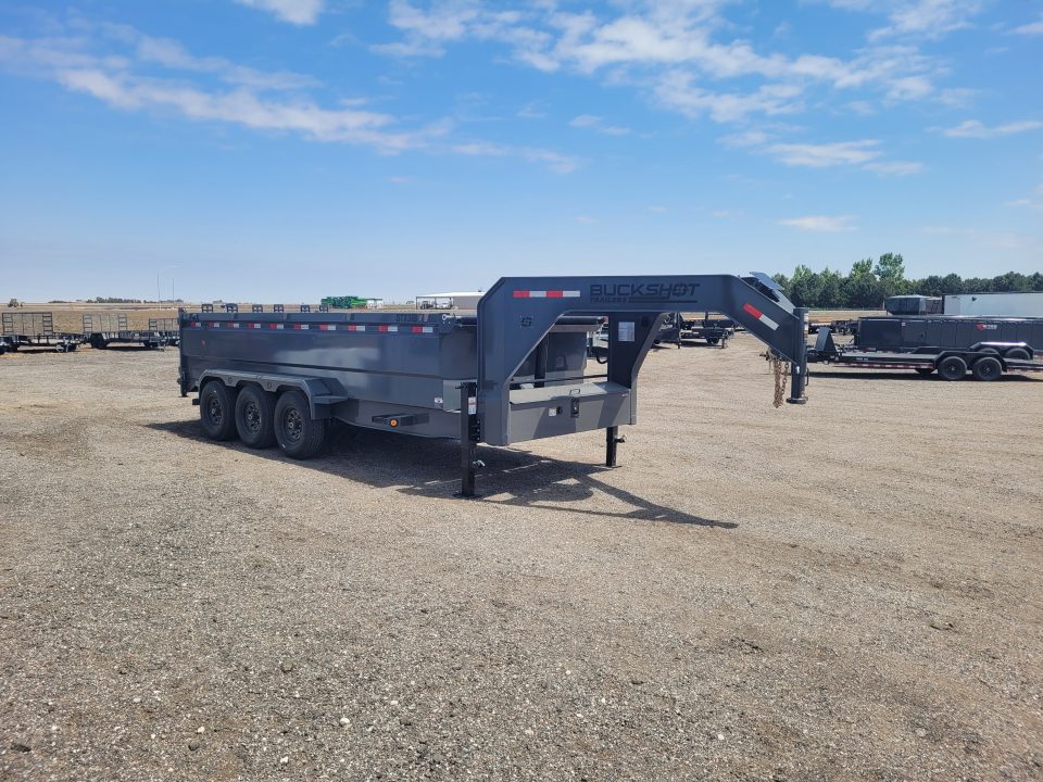 New 2026 Buckshot 83"x18' Triple Axle Telescopic Gooseneck Dump Trailer