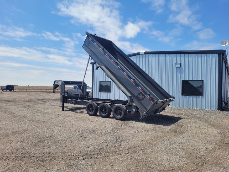 New 2026 Buckshot 83"x18' Triple Axle Telescopic Gooseneck Dump Trailer