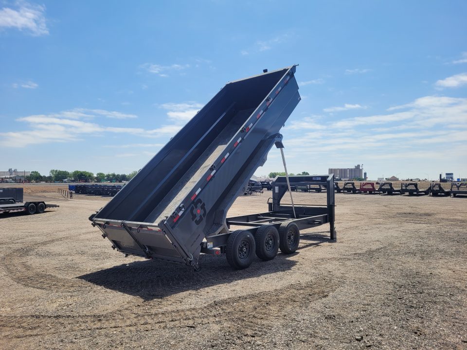 New 2026 Buckshot 83"x18' Triple Axle Telescopic Gooseneck Dump Trailer