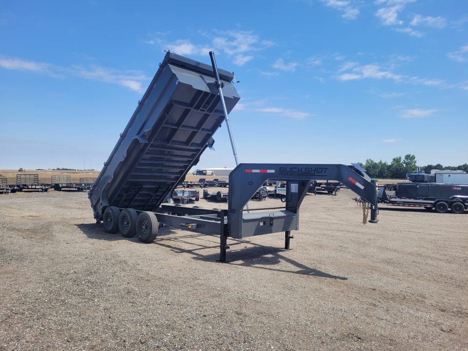 New 2026 Buckshot 83"x18' Triple Axle Telescopic Gooseneck Dump Trailer
