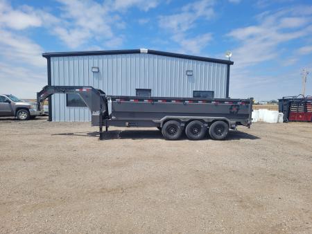 New 2026 Buckshot 83"x18' Triple Axle Telescopic Gooseneck Dump Trailer