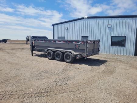 New 2026 Buckshot 83"x18' Triple Axle Telescopic Gooseneck Dump Trailer