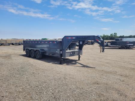 New 2026 Buckshot 83"x18' Triple Axle Telescopic Gooseneck Dump Trailer