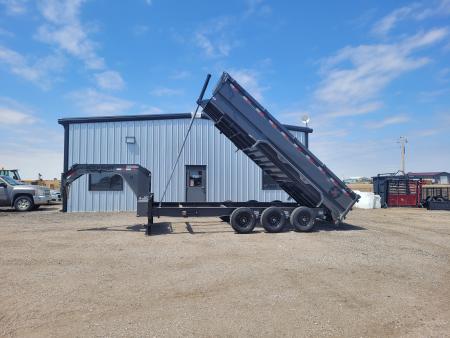 New 2026 Buckshot 83 x18' Triple Axle Telescopic Gooseneck Dump Trailer