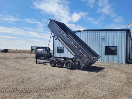 New 2026 Buckshot 83"x18' Triple Axle Telescopic Gooseneck Dump Trailer